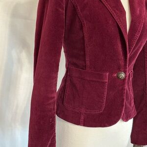 Vintage Ralph Lauren Red Velvet Blazer XS Polo Jean’s Co. Dry Goods Riding